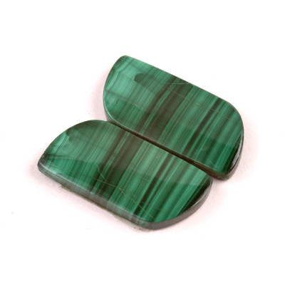 Kabošony páry Malachite č.P717 (28x14x4mm)