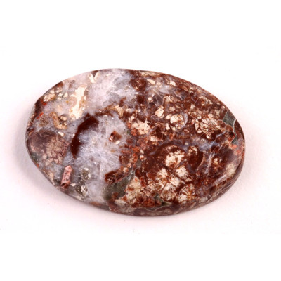 Kabošon Mushroom Green Jade č.6401 (35x24x5mm)