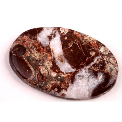 Kabošon Mushroom Green Jade č.6402 (41x27x5mm)