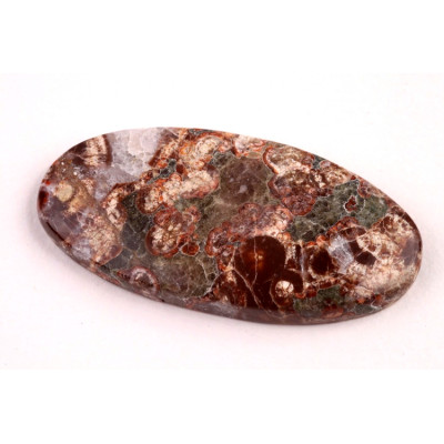 Kabošon Mushroom Green Jade č.6405 (39x19x5mm)