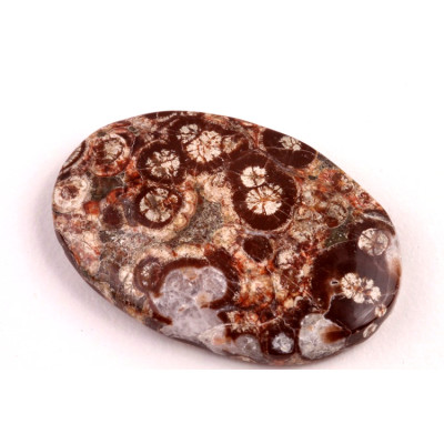 Kabošon Mushroom Green Jade č.6409 (37x24x6mm)