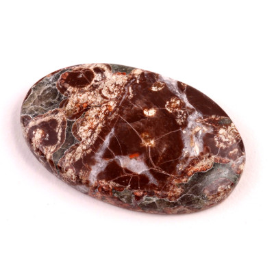 Kabošon Mushroom Green Jade č.6412 (38x24x6mm)