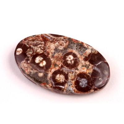 Kabošon Mushroom Green Jade č.6413 (35x21x6mm)