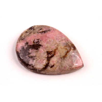 Kabošon  Černý Rhodonit č.6498 (32x23x6mm)