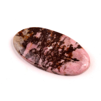 Kabošon  Černý Rhodonit č.6512 (37x19x5mm)