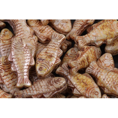 Korálky ryba pstruh č.5798 (24x10mm)