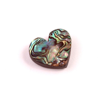 Kabošon  Přírodní Perleť na umělém onyxu č.6519 (20x23x6mm)