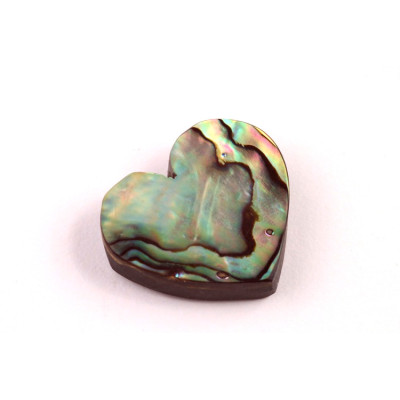 Kabošon  Přírodní Perleť na umělém onyxu č.6526 (23x25x7mm)