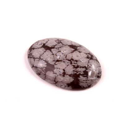 Kabošon Vločkový Obsidián č.6616 (32x21x6mm)