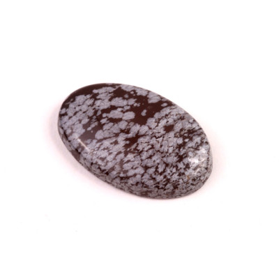 Kabošon Vločkový Obsidián č.6617 (30x19x6mm)