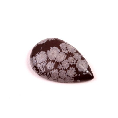 Kabošon Vločkový Obsidián č.6625 (29x19x6mm)