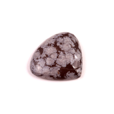 Kabošon Vločkový Obsidián č.6630 (23x26x6mm)