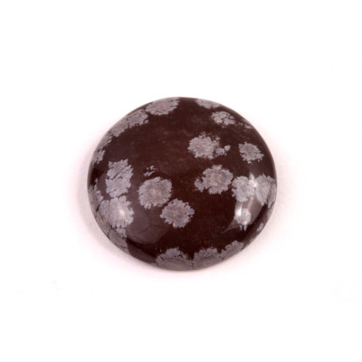 Kabošon Vločkový Obsidián č.6631 (26x6mm)