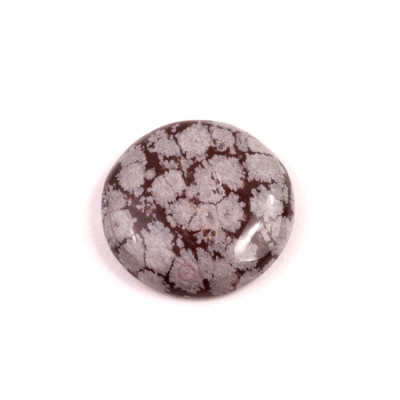 Kabošon Vločkový Obsidián č.6633 (24x6mm)