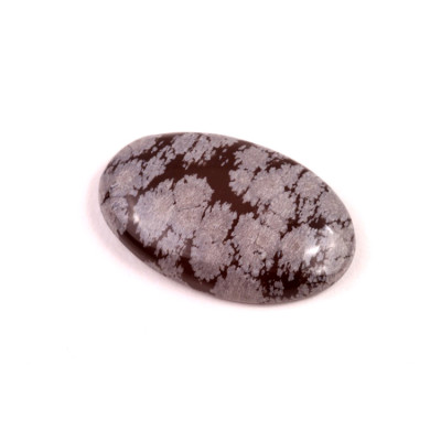 Kabošon Vločkový Obsidián č.6635 (30x19x6mm)