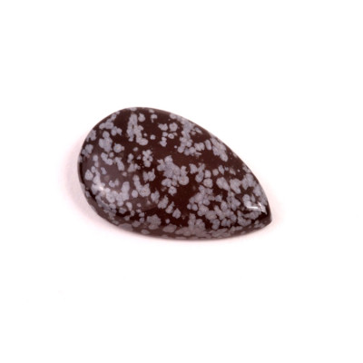 Kabošon Vločkový Obsidián č.6636 (28x19x6mm)