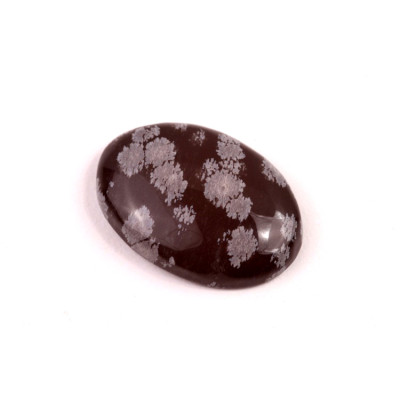 Kabošon Vločkový Obsidián č.6637 (28x20x6mm)