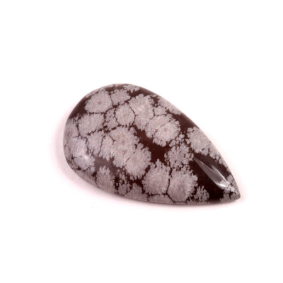 Kabošon Vločkový Obsidián č.6638 (34x21x6mm)