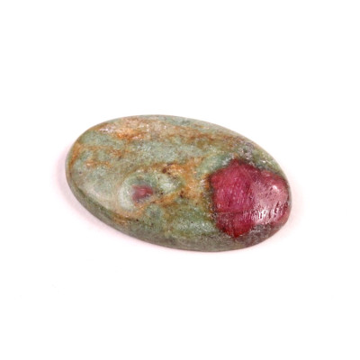 Kabošon Rubín ve Fuchsitu č.6671 (32x20x5mm)