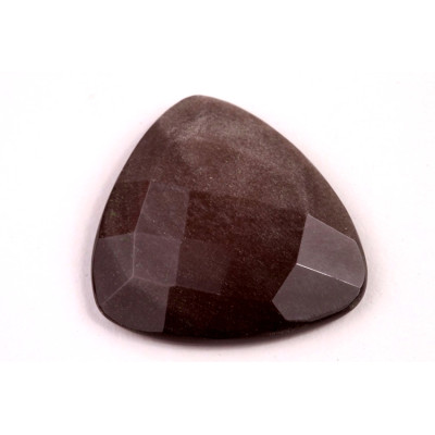 Kabošon Broušený Stříbrný Obsidián č.6712 (27x30x6mm)