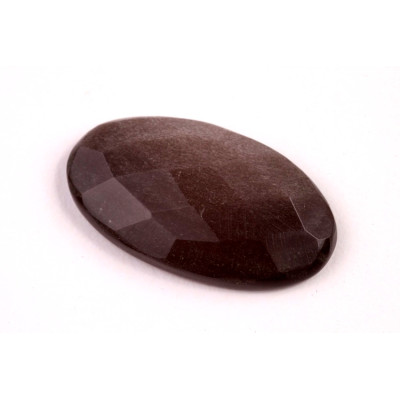 Kabošon Broušený Stříbrný Obsidián č.6717 (32x18x6mm)