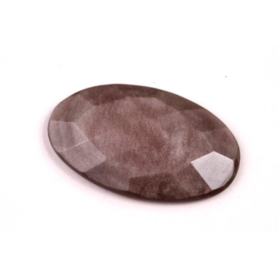 Kabošon Broušený Stříbrný Obsidián č.6729 (32x19x5mm)