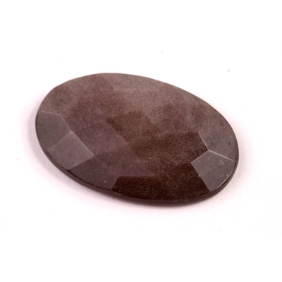 Kabošon Broušený Stříbrný Obsidián č.6730 (33x21x6mm)