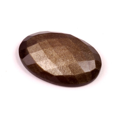 Kabošon Broušený Zlatý Obsidián č.6744 (37x25x9mm)