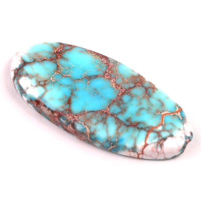 Kabošon Syntetický Tyrkys č.5297 (53x24x6mm)