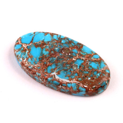 Kabošon Syntetický Tyrkys č.5296 (42x22x7mm)