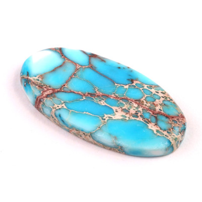 Kabošon Syntetický Tyrkys č.5283 (44x21x6mm)