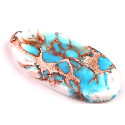 Kabošon Syntetický Tyrkys č.5281 (49x23x6mm)