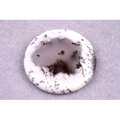 Vrtaný kabošon Dendrite Opal č.V7 (33x6mm)