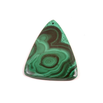 Vrtaný kabošon Malachit č.V28 (45x32x4mm)