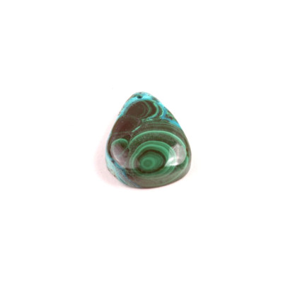 Vrtaný kabošon Malachit Chrysocolla č.V34 (24x19x7mm)