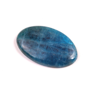 Vrtaný kabošon Blue Apatit č.V41 (34x21x6mm)