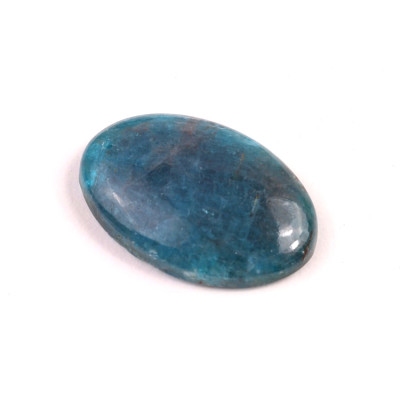 Vrtaný kabošon Blue Apatit č.V42 (32x21x7mm)