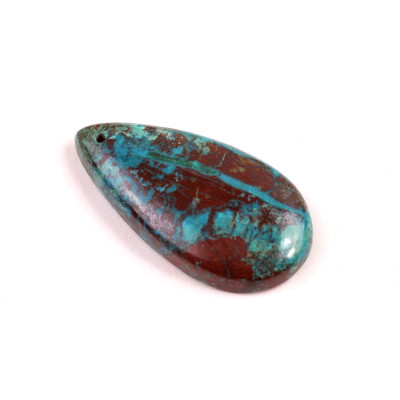 Vrtaný kabošon Shattuckite č.V43 (34x17x6mm)