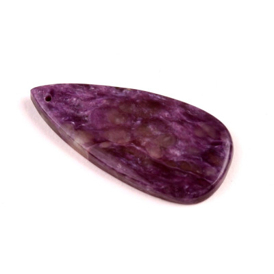 Vrtaný kabošon Charoit č.V46 (39x19x4mm)