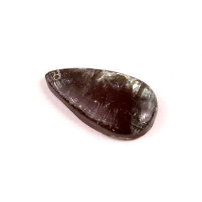 Vrtaný kabošon Serafinit č.V68 (30x17x6mm)