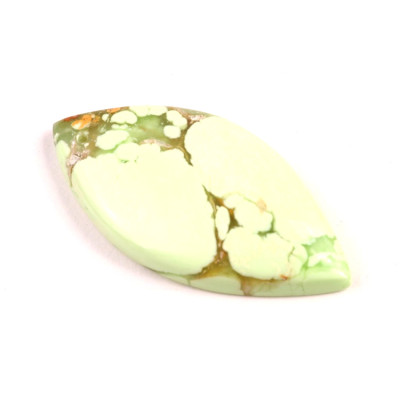 Vrtaný kabošon Citronový Chrysopras č.V75 (43x22x6mm)