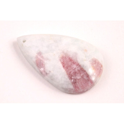 Vrtaný kabošon Růžový Turmalín č.V87 (38x23x8mm)