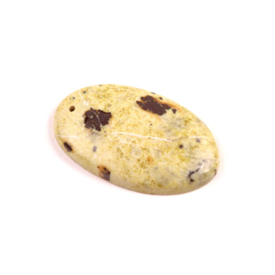 Vrtaný kabošon Serpentine č.V97 (32x19x5mm)