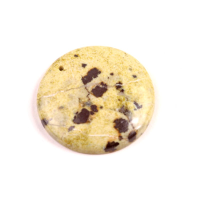 Vrtaný kabošon Serpentine č.V98 (29x6mm)