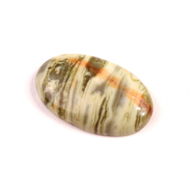 Vrtaný kabošon Green Serpentine č.V100 (32x20x7mm)