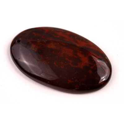 Vrtaný kabošon Krvavý Kámen č.V110 (42x25x6mm)