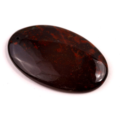 Vrtaný kabošon Krvavý Kámen č.V111 (43x27x6mm)