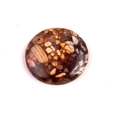 Vrtaný kabošon Magnezit Divokého Koně č.V127 (29x5mm)