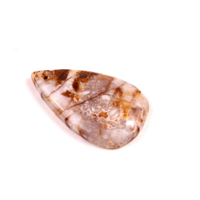 Vrtaný kabošon Magnezit Divokého Koně č.V140 (34x19x5mm)