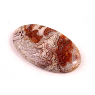 Vrtaný kabošon Crazy Lace Achát č.V142 (42x24x6mm)